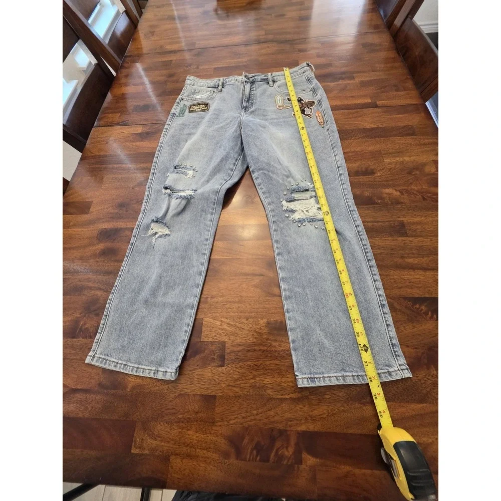 Rock and Roll Denim Womens 36×27 High Rise Straight Cropped‎ Jeans